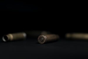 Picture of bullets on a black background